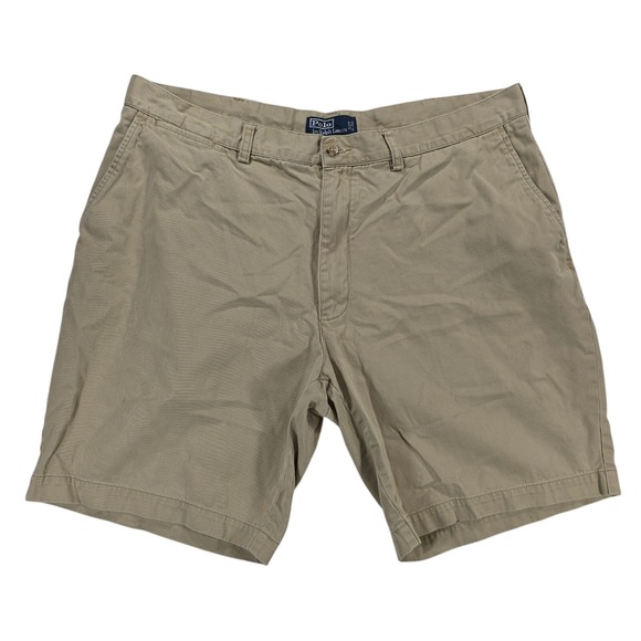 Polo Ralph Lauren Prospect Shorts Mens 40 Khaki Classic Chino Casual Preppy - Picture 1 of 9